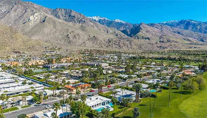 Indian Canyon neighborhood aerial