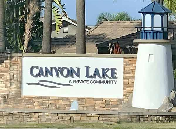 Canyon Lake entry
